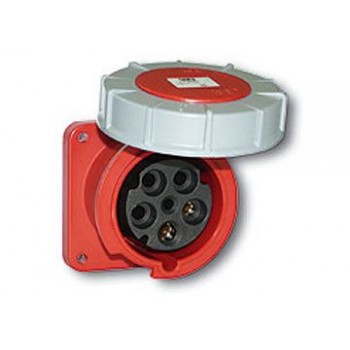 63A-5P-400V-6H-IP66/67 Ổ cắm gắn âm kín nước thẳng