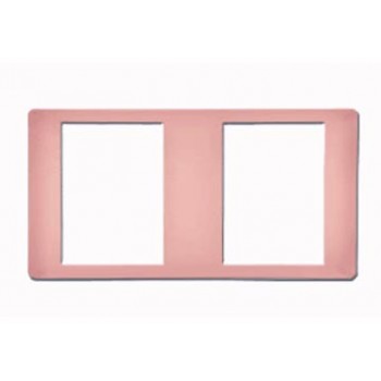Mặt viền đôi màu hồng (vuông) B2S/RB