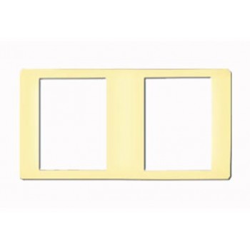 Mặt viền đôi màu trắng kem (vuông) B2S/CW