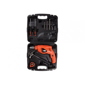 10mm Máy khoan búa 500W kèm 9 phụ kiện Black and Decker HD400K9