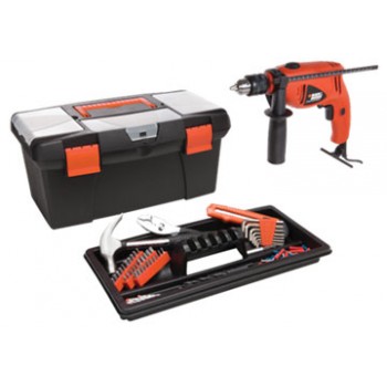 13mm Máy khoan búa 550W kèm 103 phụ kiện Black and Decker HD500BX