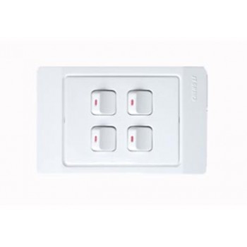 16A Mặt có 4 công tắc một chiều