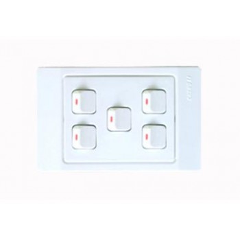16A Mặt có 5 công tắc 1 chiều