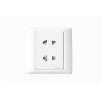 16A Ổ cắm đôi 2 chấu BP2002R