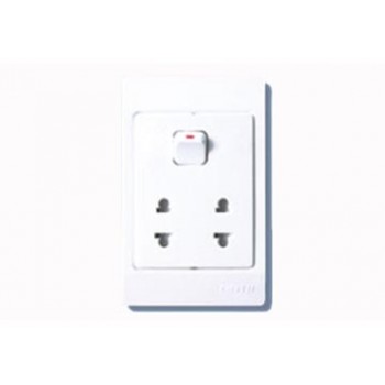 16A Ổ cắm đôi 2 chấu và 1 công tắc 1 chiều ARU2/G