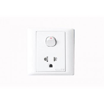 16A Ổ cắm đơn 3 chấu và 1 công tắc 1 chiều
