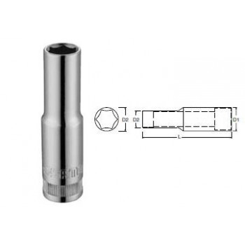 19mm Đầu tuýp 6 góc dài 3/8
