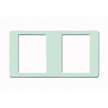 Mặt viền đôi màu xanh lá non (vuông) B2S/AQ