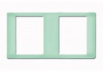 Mặt viền đôi màu xanh ngọc bích (vuông) B2S/SR