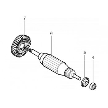 Rotor máy đánh bóng 9227C, 9237C Makita 516308-7